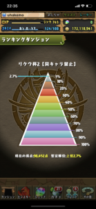 リクウ杯2の最終自己スコアのスクショ